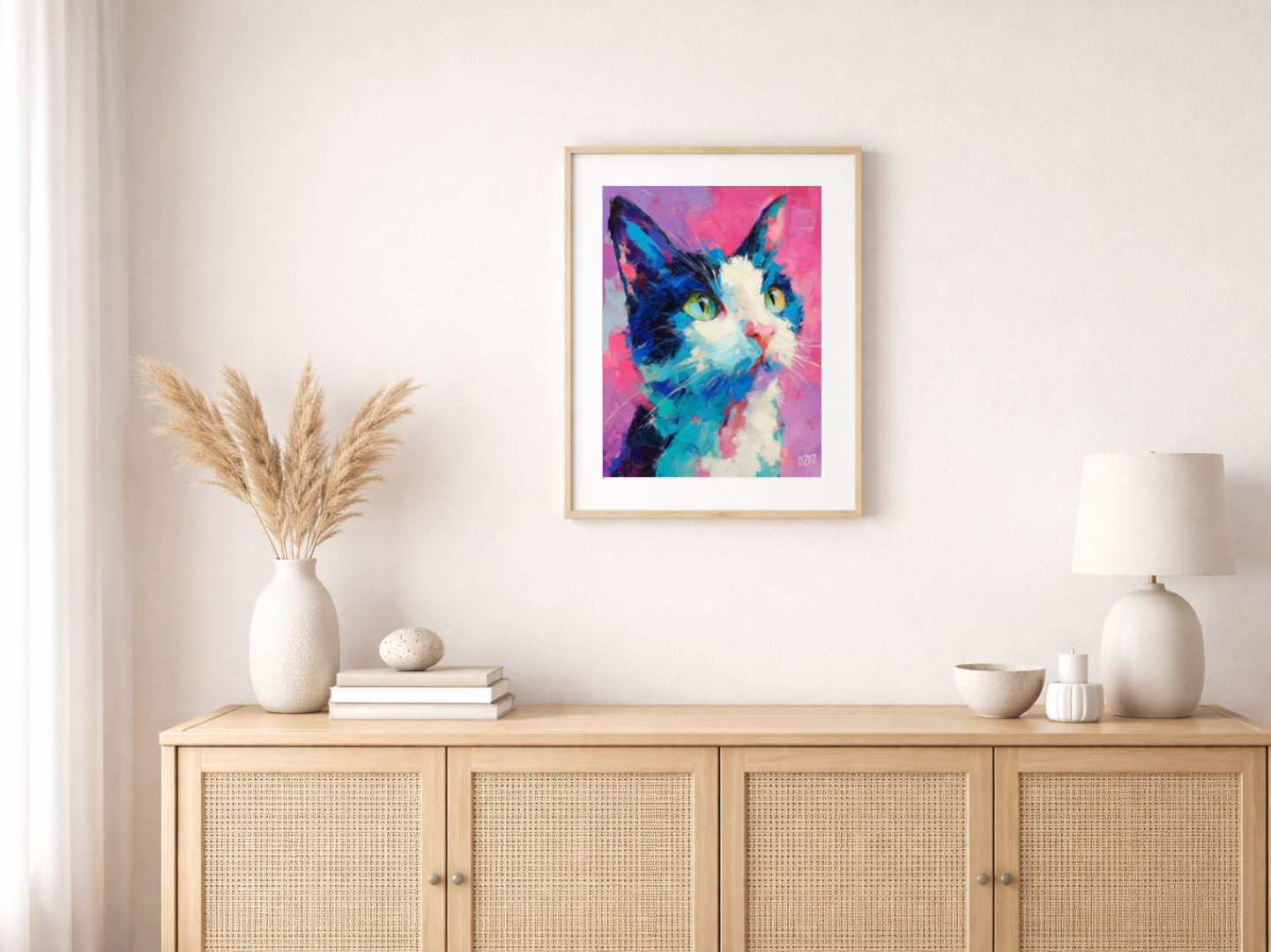Malen nach Zahlen – Katze im Kunststil