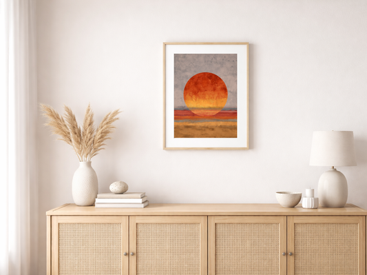 Malen nach Zahlen – Large Semicircle Sun In
