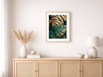Malen nach Zahlen – Monstera in Gold
