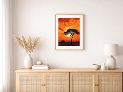 Malen nach Zahlen – Iant Orange Sun Setting