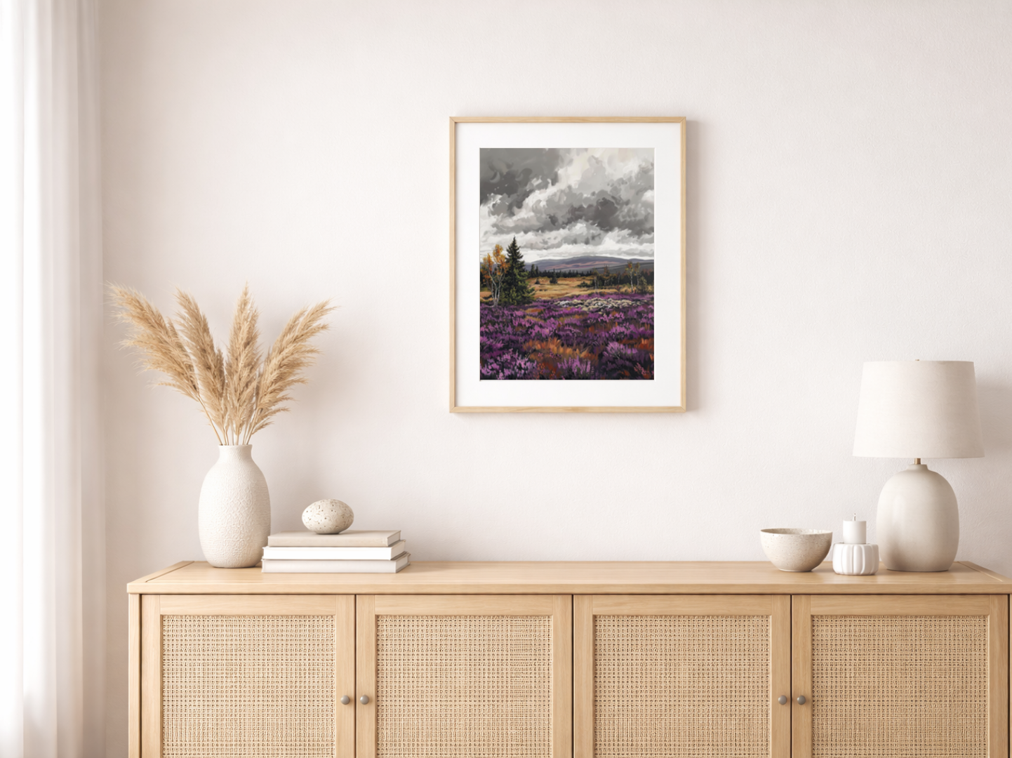 Malen nach Zahlen – Vast Purple Heather Landscape