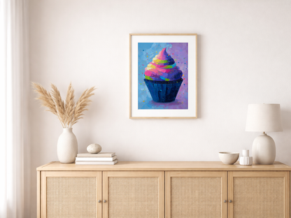 Malen nach Zahlen – Galaxy-Cupcake