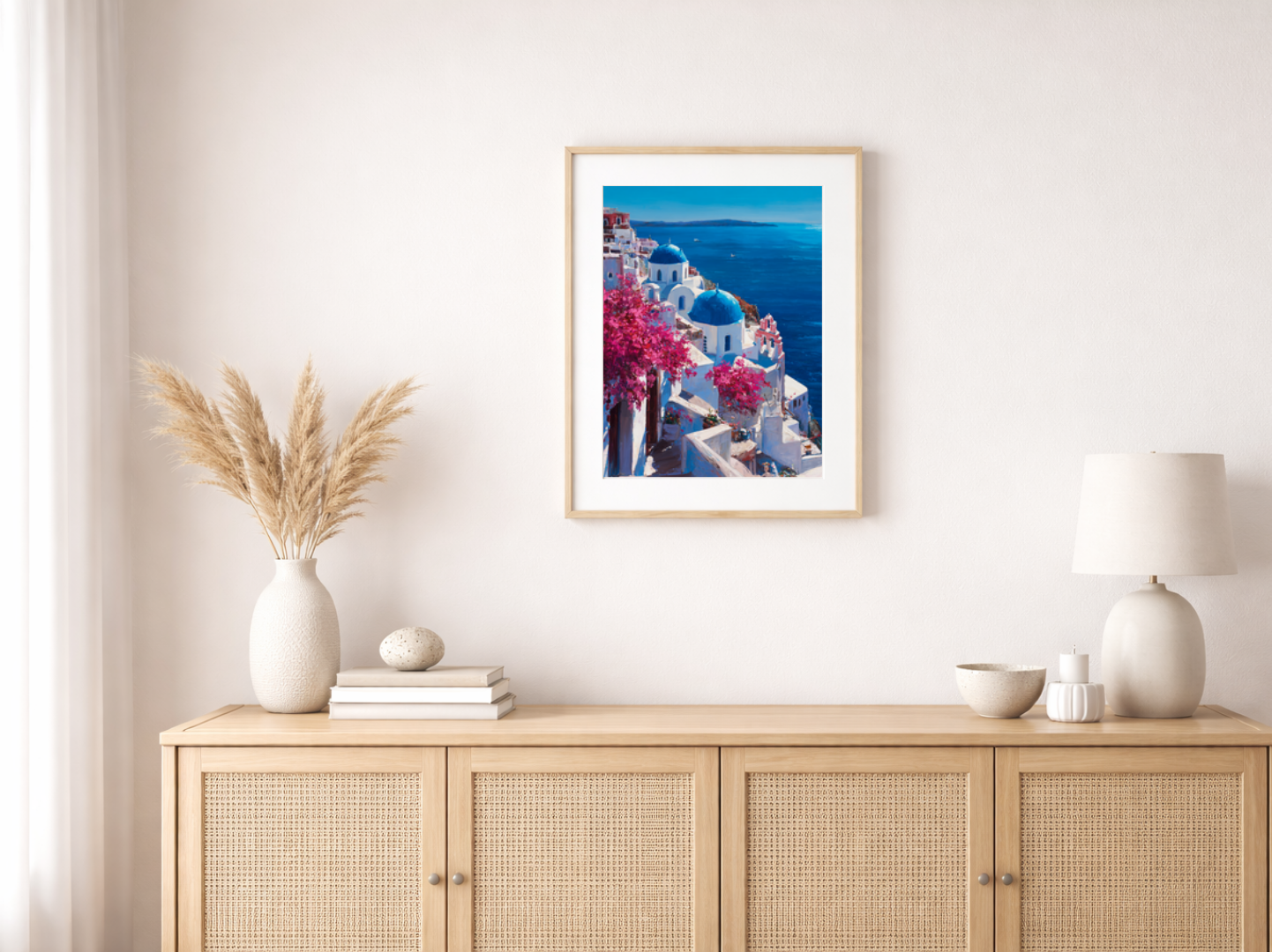 Malen nach Zahlen – Santorini in Blau-Weiß