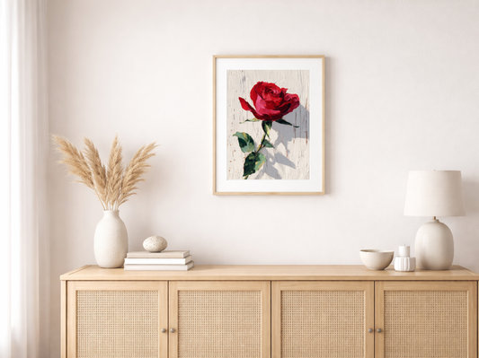 Malen nach Zahlen – Die rote Rose