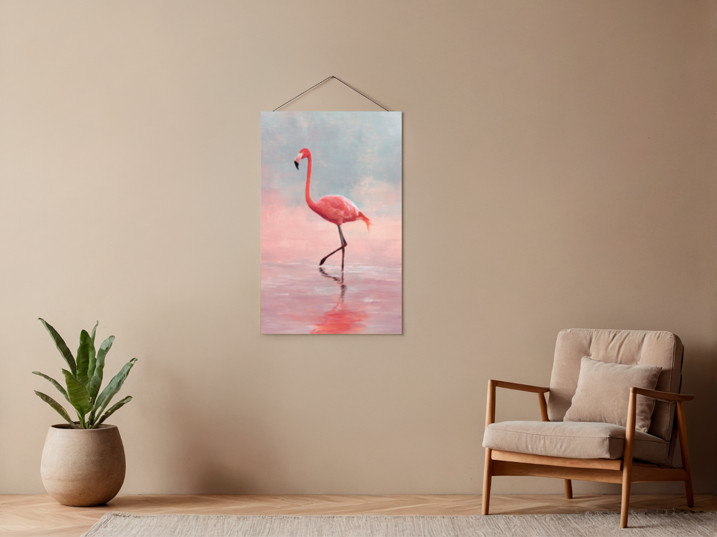 Malen nach Zahlen – Eleganter Flamingo