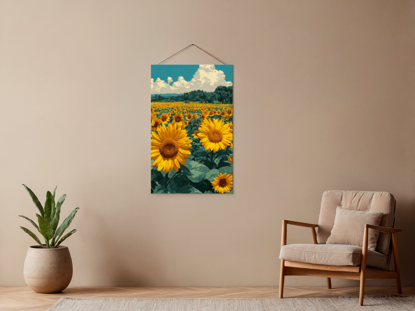 Malen nach Zahlen – Sonnenblumenfeld
