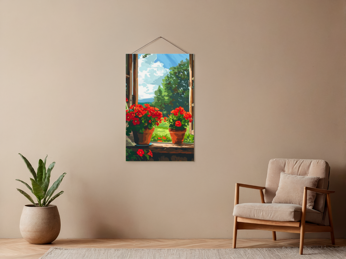Malen nach Zahlen – Red Geranium
