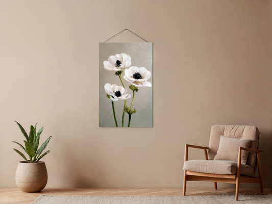 Malen nach Zahlen – White Anemone Flowers With