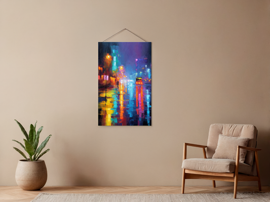 Malen nach Zahlen – Rainy City Street At