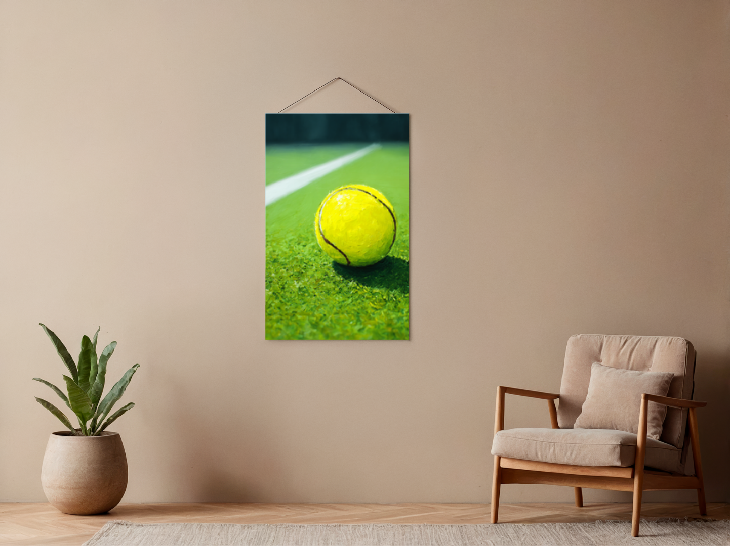 Malen nach Zahlen – Tennisball im Fokus