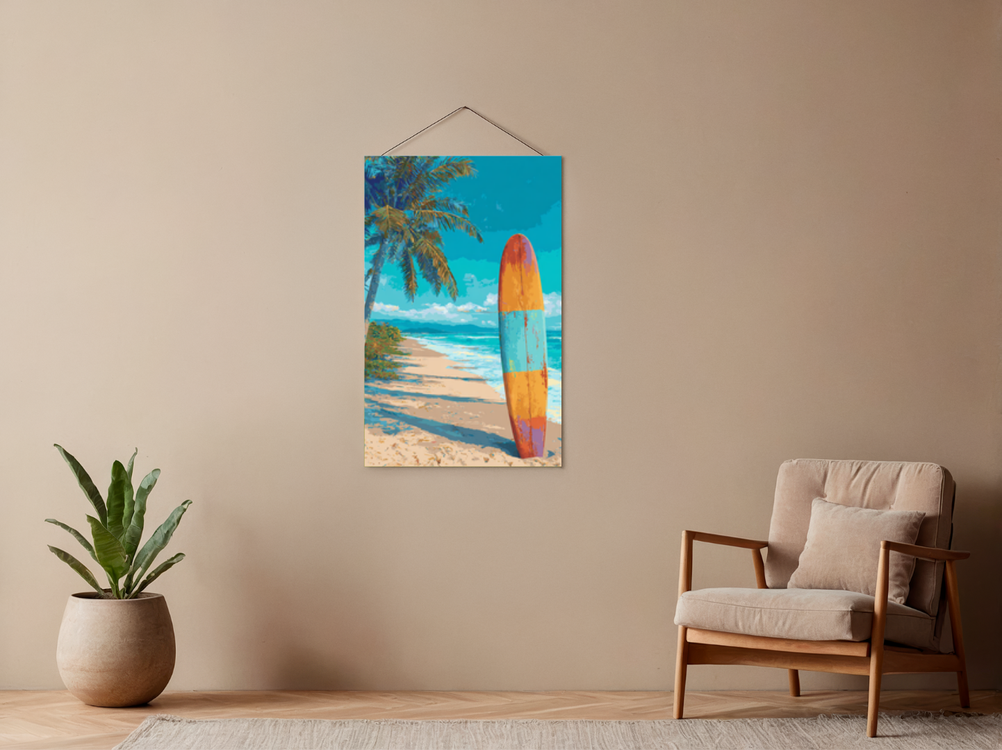 Malen nach Zahlen – Surfer in Aktion