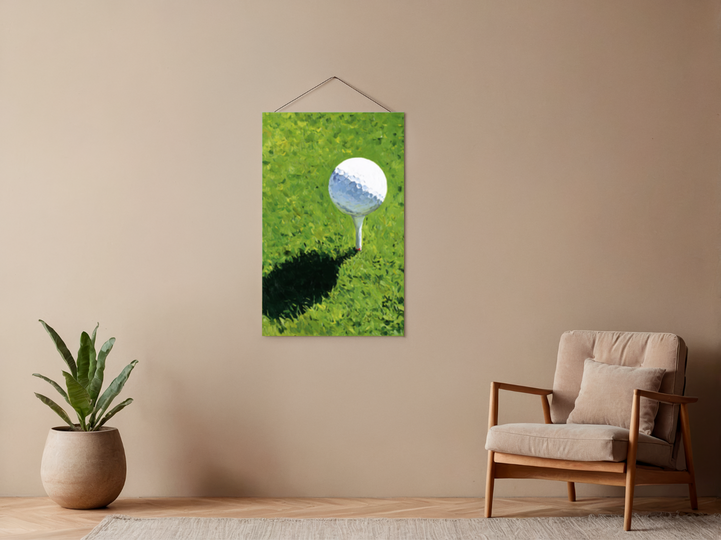 Malen nach Zahlen – Golfer auf dem Green