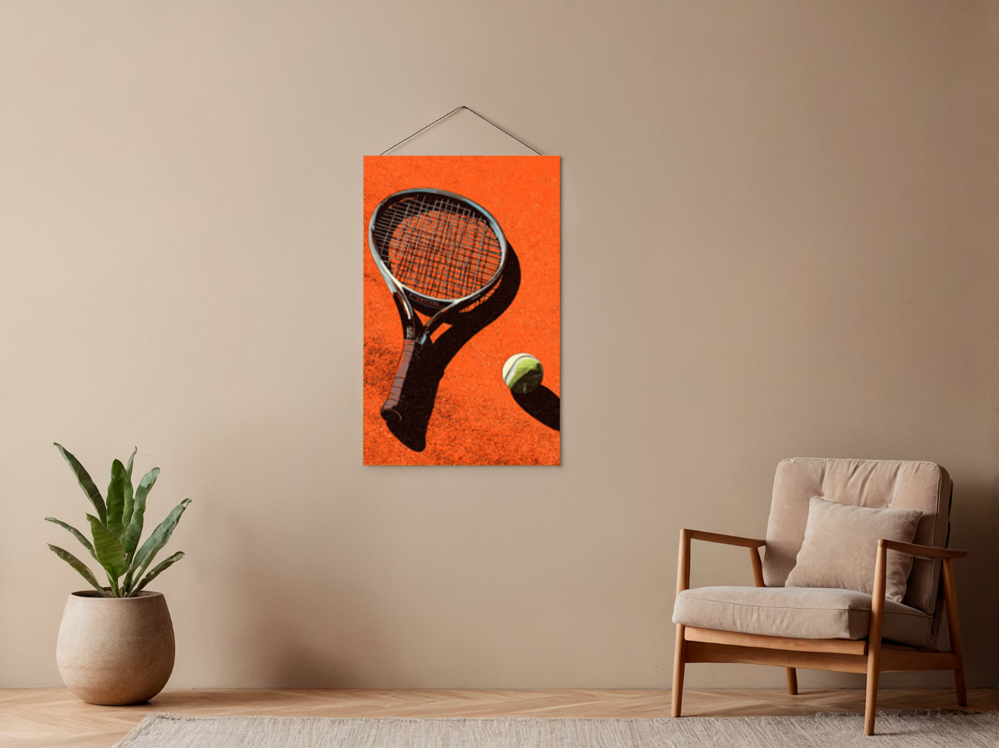 Malen nach Zahlen – Tennis auf Sandplatz