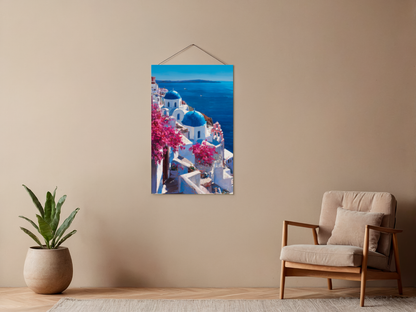 Malen nach Zahlen – Santorini in Blau-Weiß