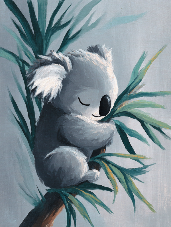 Malen nach Zahlen Koala am Eukalyptuszweig
