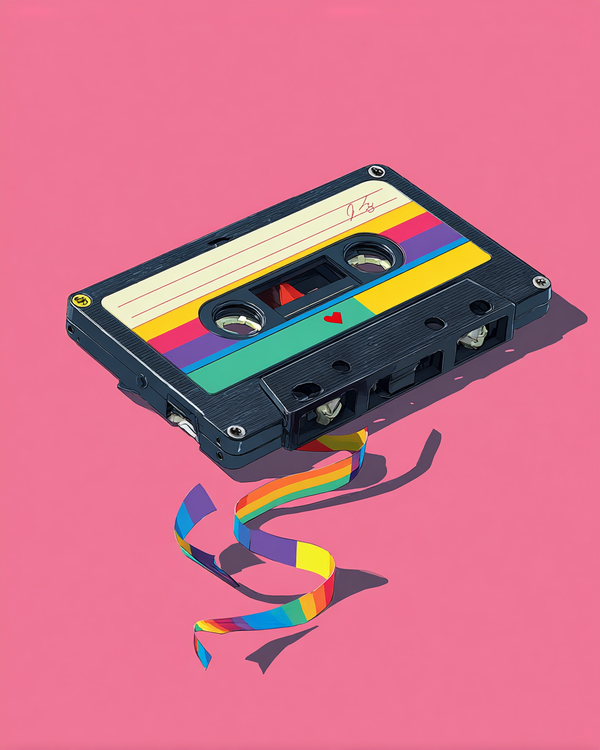 Malen nach Zahlen Vintage Musikkassette