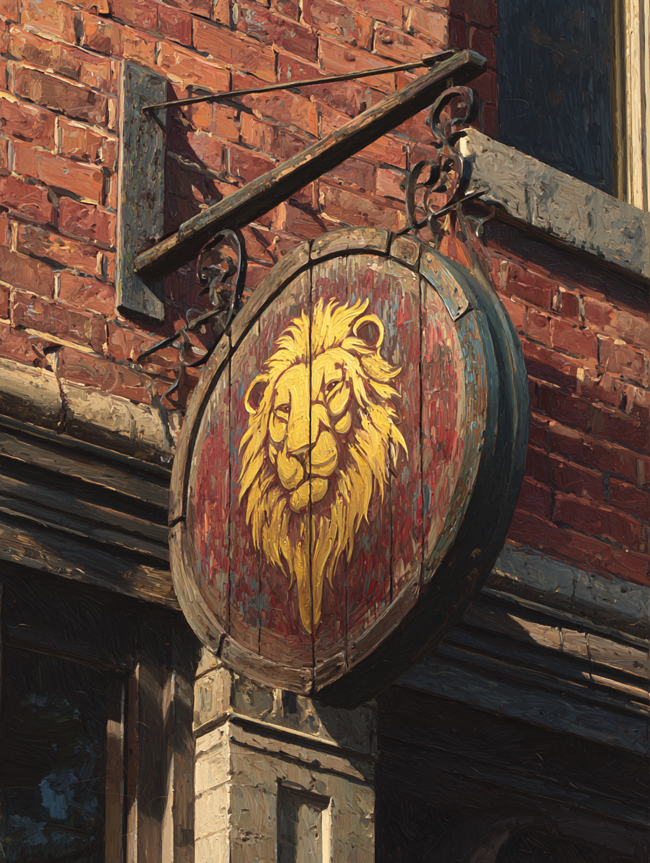 Malen nach Zahlen Golden Lion Pub-Schild