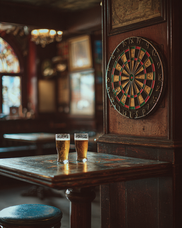 Malen nach Zahlen Dartscheibe im Pub