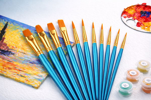Premium Acrylpinsel Set 10-teilig für Malen nach Zahlen