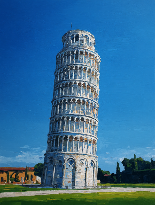 Malen nach Zahlen Schiefer Turm von Pisa