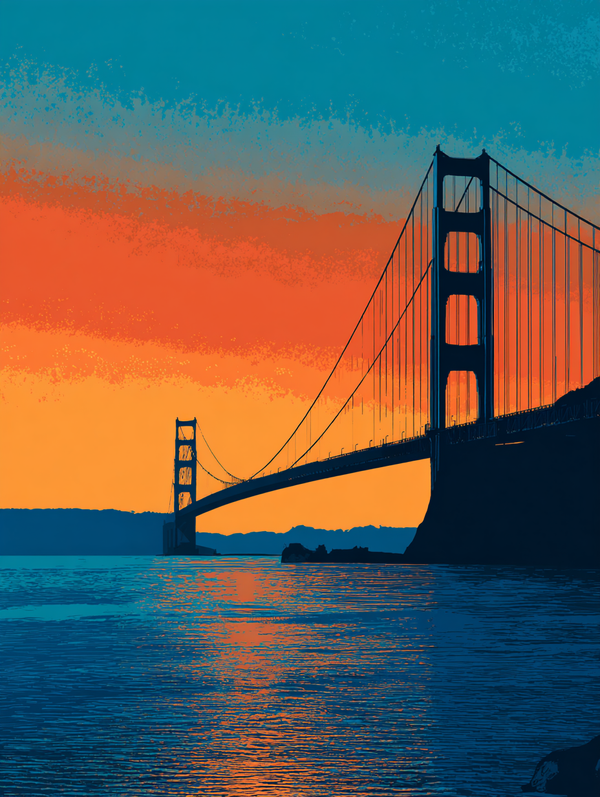 Malen nach Zahlen - Golden Gate Bridge
