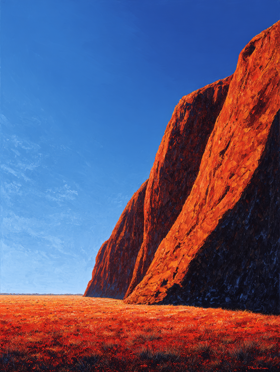 Malen nach Zahlen Uluru im Outback