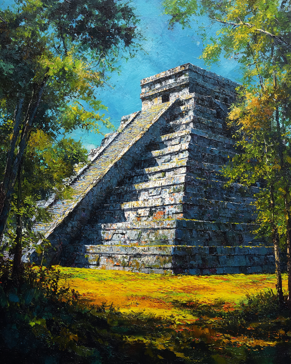 Malen nach Zahlen El Castillo in Chichén Itzá