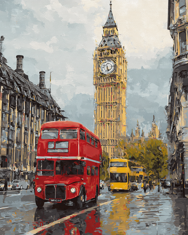 Malen nach Zahlen - Big Ben in London