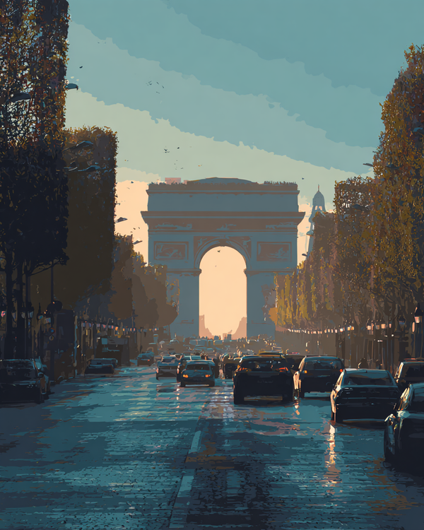 Malen nach Zahlen Triumphbogen Paris