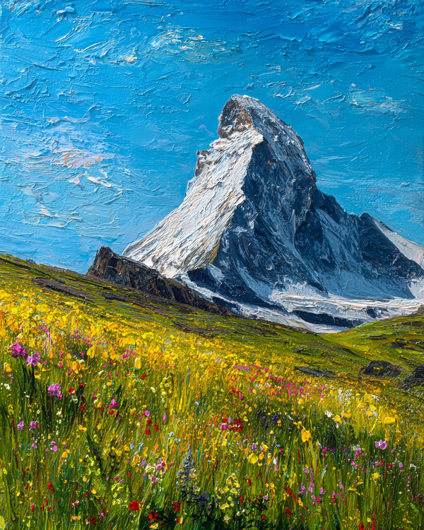 Malen nach Zahlen - Matterhorn Bergpanorama
