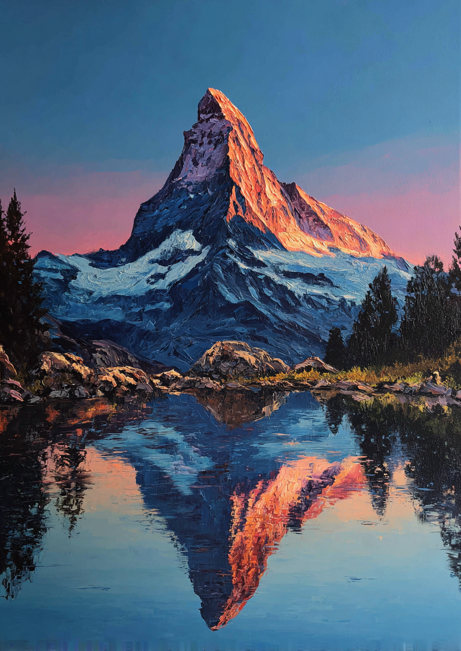 Malen nach Zahlen – Das Matterhorn