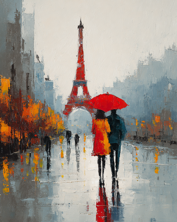 Malen nach Zahlen - Paris im Regen