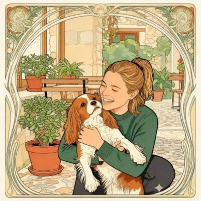 Beispielbild im Kunststil Mucha-inspiriert