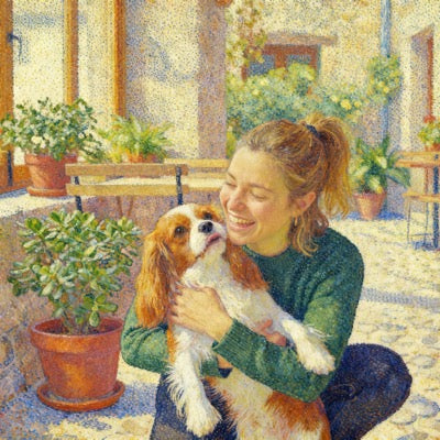 Beispielbild im Kunststil Pointillismus